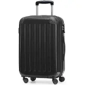 Hauptstadtkoffer Alex - Bagage à main valise rigide avion extensible trolley cabine Carry-On Hand Luggage Hardcase, 4 roulettes, 55 cm, 42 L,Noir