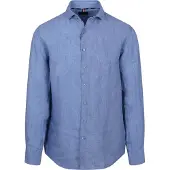 State of Art Chemise de Lin Bleu Moyen