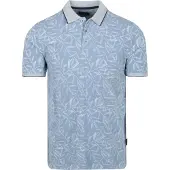 State of Art Polo Imprimé Feuillage Clair Bleu clair Bleu taille XL