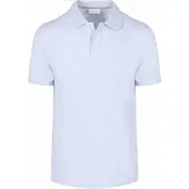 Profuomo Polo Piqué Mélangé Bleu Clair