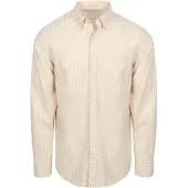 Mcgregor Chemise Coton-Lin Rayée Écru Beige taille XXL
