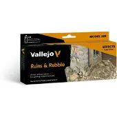 Vallejo Model Air set Ruins & Rubble 8x17ml effects (17 ml)
