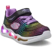 SKECHERS Baskets Fille Rayons Ondulés Noir