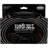 Ernie Ball Pack 10 Câbles Patch Flex - Noir