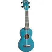 Mahalo Ukulélé Soprano Slim Bleu Satin + Housse