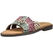 Lazamani Mule beige / vert / rose / noir