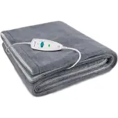 Ecomed Couverture chauffante HB50E 180 x 130 cm, grise, 4 niveaux de chaleur