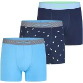Happy Shorts Boxers ' Jersey ' bleu clair / bleu foncé