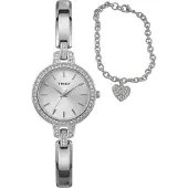 Timex Montre à affichage analogique argent
