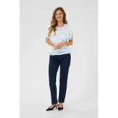 Kaffe Chemisier 'KAAmber' bleu clair / blanc