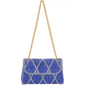 Faina Sac à bandoulière bleu / or / transparent