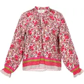 Usha Chemisier 'Festival' vert / violet / rose / rouge / blanc cassé