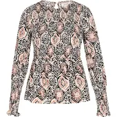 Usha Chemisier rose / noir / blanc