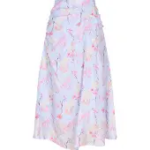 Dreimaster Jupe bleu clair / jaune clair / rose / rose clair