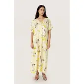 Soaked in luxury Robe 'Becca' ivoire / jaune clair / violet clair
