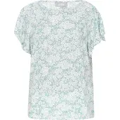 Usha Chemisier turquoise / blanc