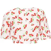 Mymo Chemisier vert clair / rouge / blanc