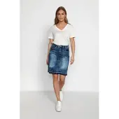 Cream Jupe bleu denim