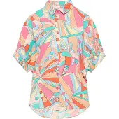 FELIPA Chemisier 'Fashion Look' turquoise / jaune pastel / orange / rose