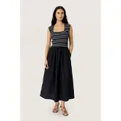 Soaked in luxury Robe 'Simone Phoebe' gris foncé / noir