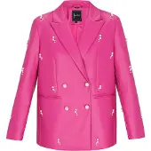 Faina Blazer 'Fashion Look' fuchsia / blanc perle