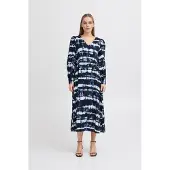 Ichi Robe 'Variel' bleu nuit / bleu roi / blanc