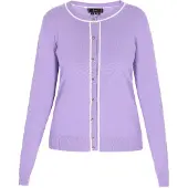 Faina Cardigan lavande / blanc
