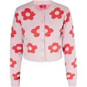 Swirly Cardigan rose / rouge sang