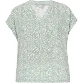 Usha Chemisier vert pastel / blanc