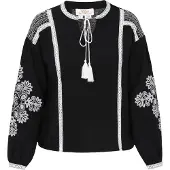 Usha Chemisier 'Spring Summer' noir / blanc