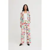 Ichi Pantalon 'Kate' beige clair / bleu clair / marron / vert pastel