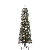 vidaXL Sapin de Noël artificiel Vert 150 cm PVC, plastique et acier