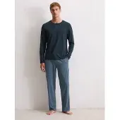 Marc O'Polo Pyjama long ' Mix N Match Cotton ' bleu marine