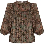 Usha Chemisier 'Fashion Look' beige / aqua / marron / noir