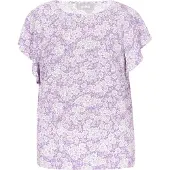 Usha Chemisier violet / blanc