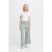 Ichi Pantalon à plis 'KATE' marron / vert