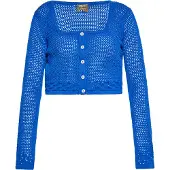 Ebeeza Cardigan beige clair / bleu cobalt