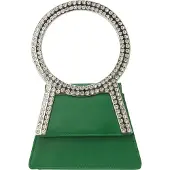 Faina Pochette vert / argent / transparent