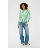 Kaffe T-shirt 'KALiddy' vert / noir / blanc