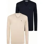 Felix Hardy Pull-over beige / marron / vert foncé / noir