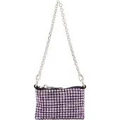 Faina Sac à bandoulière rose / noir / argent