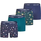 Happy Shorts Boxers 'Christmas' bleu marine / pétrole / vert foncé