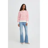Ichi Cardigan 'IHBriellle CA5' rose clair / blanc