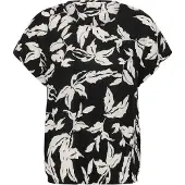 Kaffe Chemisier 'KAVilia' noir / blanc cassé