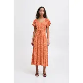 Ichi Robe 'IHAya' beige clair / orange / orange clair