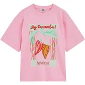 We fashion T-Shirt cognac / menthe / rose clair / rouge cerise