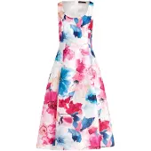 Vera Mont Robe bleu / rose foncé / rouge / blanc