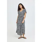 Ichi Robe 'Aya' bleu marine / blanc