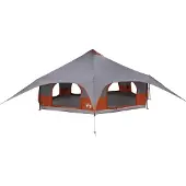 vidaXL Tente familiale pour 18 personnes, gris et orange