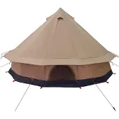 vidaXL Tente familiale pour 8 personnes, couleur marron, en polycoton